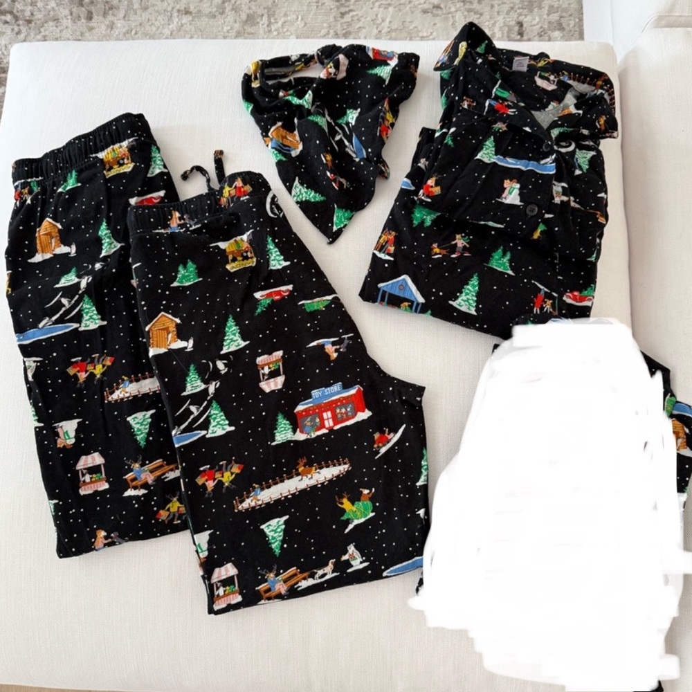 Old Navy family matching Christmas pajamas In The Snow pattern